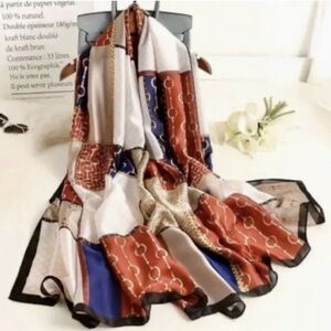 Elegant Patchwork Silk Scarf